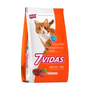 7 VIDAS GATO ADULTO CARNE Y POLLO x 10 kg