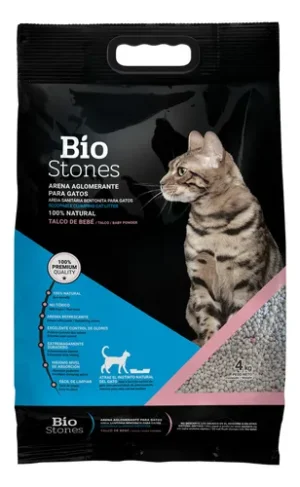 ARENA AGLOMERANTE BIO STONES TALCO DE BEBE X 4 KG