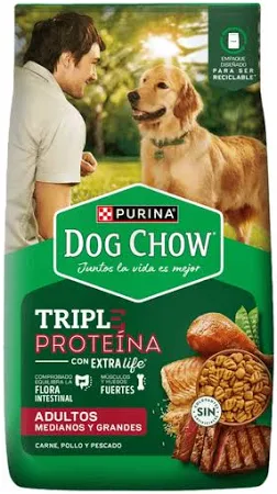 DOG CHOW ADULTO MEDIANO & GRANDE ALTA PROTEINA X 20 KG