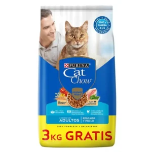 CAT CHOW ADULTOS PESCADO Y POLLO X 18 KG (15+3)