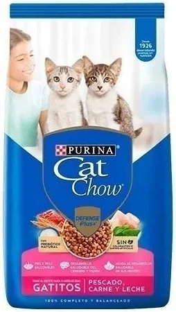 CAT CHOW GATITOS PESCADO CARNE Y LECHE X 15 KG
