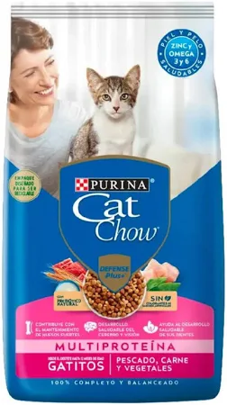CAT CHOW GATITOS PESCADO CARNE Y VEGETALES X 15 KG