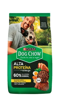 DOG CHOW ADULTO ALTA PROTEINA TODOS LOS TAMAÑOS 21 KG