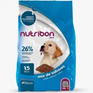 NUTRIBON PLUS PERRO CACHORRO MIX SABORES CARNE CEREAL Y POLLO x 15 kg
