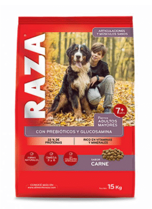 RAZA ADULTO MAYORES CARNE X 15 KG