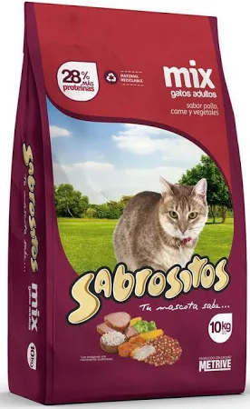 SABROSITOS Gato Mix Carne Pollo y Vegetales X 10 KG