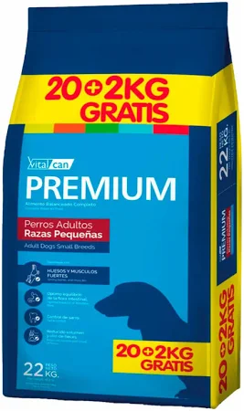 VITAL CAN PREMIUM PERRO ADULTO RAZA PEQUEÑA 22 KG (20+2)