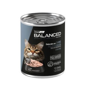 VITALCAN BALANCED SOUFFLE DE MERLUZA GATO SENIOR LATA 340G