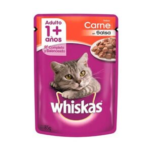 WHISKAS ADULTO 1+  SABOR CARNE EN SALSA