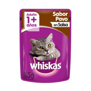 WHISKAS GATO ADULTO 1+  SABOR PAVO EN SALSA