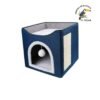CASITA AZUL PARA GATO CON TECHO 41X41X35