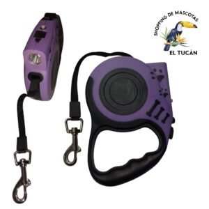 CORREA EXTENSIBLE CON HUESO Y LUZ DE 5M