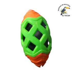 PELOTA DE RUGBY 2 COLORES CON RUIDO