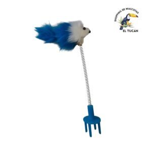 PALITO PARA GATO RESORTE CON LAUCHA