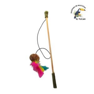 PALITO DE MASCOTA PELOTA Y PLUMA