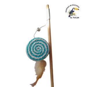 PALITO DE MASCOTA PELOTA Y PLUMA