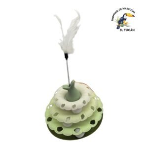 JUGUETE GATO 3 PISOS CON PLUMA