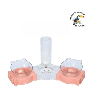 comedero doble con agua COMEDERO BEBEDERO DISPENSER BOTELLA DOBLE